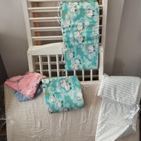 Lettino bambini con sponde completo di materasso
