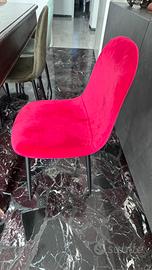 8 Sedie in tessuto colorate design moderno