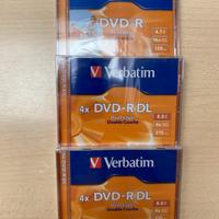 Lotto 3 DVD-R Verbatim Nuovi