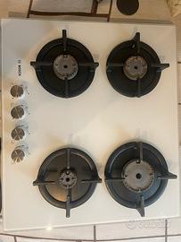 Piano cottura a gas in vetro 4 azionamenti