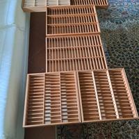 6 ESPOSITORI/CONTENITORI PORTA MUSICASSETTE  LEGNO