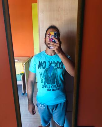 T-shirt Azzurra uomo 