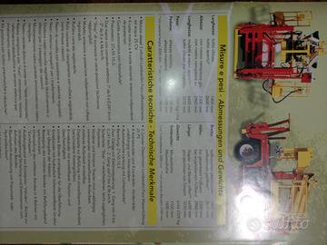 Carro raccogli frutta con nastri