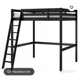 Letto a soppalco ikea con scrivania