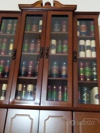 Vetrina con 54 opere letterarie in miniatura