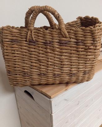 Antica borsa in paglia anni  20. 30