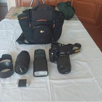 Nikon D 3100 reflex più accessori