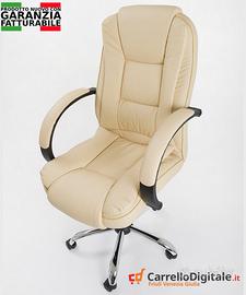 Poltrona Presidenziale color beige modello Cover