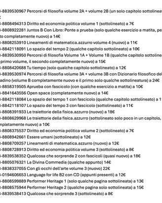 Libri scolastici Liceo - vedi foto