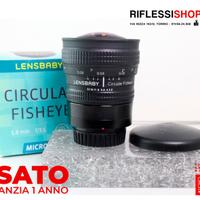 Usato lenbaby 5,8mm f3.5 per micro 4/3