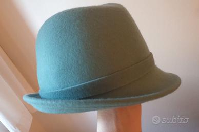Cappello borsalino donna verde acqua