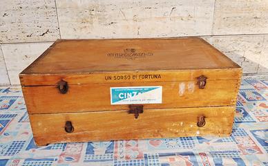 Bauletto Cinzano "Bicentenario 1957" in legno con