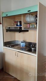  mobile cucina con piano cottura elettrico, lavell