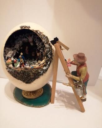 PRESEPE IN UOVO DI STRUZZO