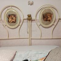 2 testate + 2 pedane con medaglione decoupage