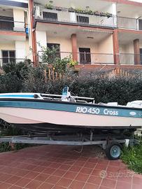 barca Rio 4,50 cross+evinrude etec 40 +carello 