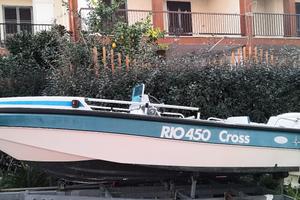 barca Rio 4,50 cross+evinrude etec 40 +carello 