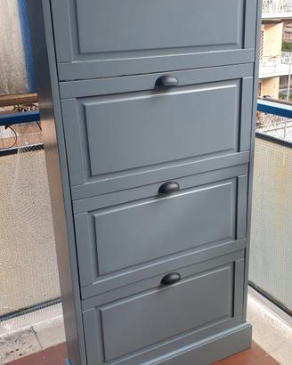 Scarpiera Shabby Grey Restyling 4 scomparti s