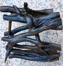 lampada in legno di edera 