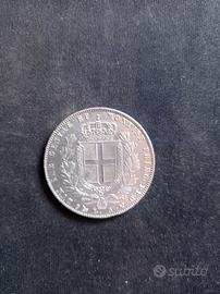  CARLO ALBERTO  5 LIRE 1848  (REGNO DI SARDEGNA)