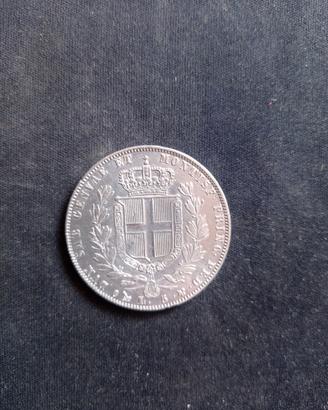  CARLO ALBERTO  5 LIRE 1848  (REGNO DI SARDEGNA)