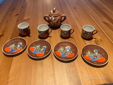 Servizio caffè vintage giapponese in porcellana