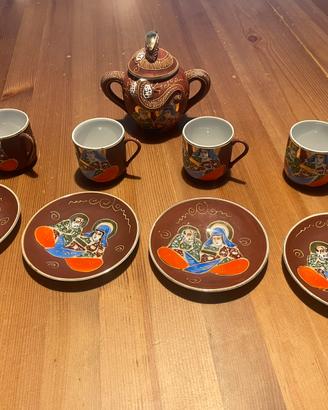 Servizio caffè vintage giapponese in porcellana
