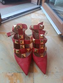 Sandali e décolleté borchiati 39 – pelle, Made in 