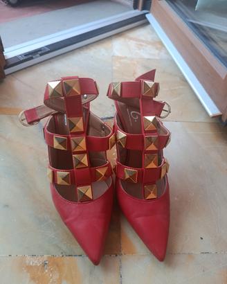 Sandali e décolleté borchiati 39 – pelle, Made in 