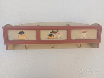 Appendino da cucina legno decorato 
