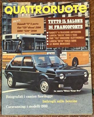 QUATTRORUOTE  n.286 Settembre '79 Originale