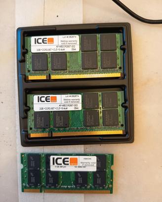 Banchi RAM: 1X SO-DIMM 4Gb, 2X DIMM  2Gb