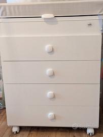 Cassettiera, fasciatoio e bagnetto CAM Asia