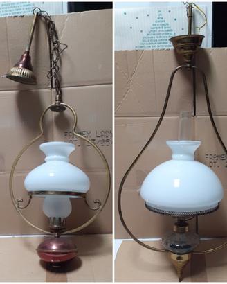 Lampadario ottone vintage
