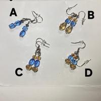 Orecchini artigianali in acciaio inox cristallo