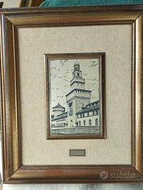 Quadri milano artigianali su argento