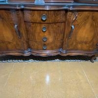 Credenza chippendale in radica di noce primi 90