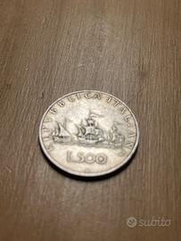 Moneta da 500 lire Caravelle 1960