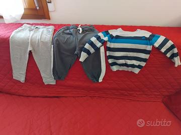 1 maglioncino e 2 pantaloni taglia 92 cm