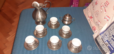 Servizio caffè in peltro