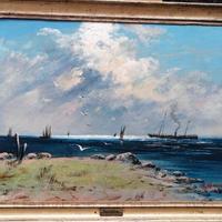 Dipinto firmato rené gourdon 80x60 olio su tela