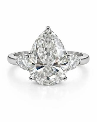 Anello diamanti taglio pera 9,10 ct lab grown