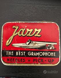 Scatola latta puntine grammofono JAZZ