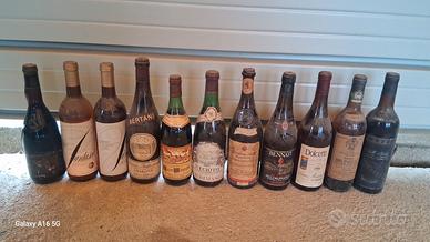 bottiglie di vino varie annate dal 1970 a1980 