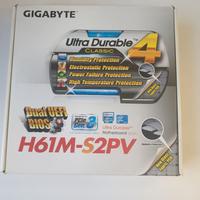 Scheda Madre Gigabyte NUOVA H61M-S2PV completa di
