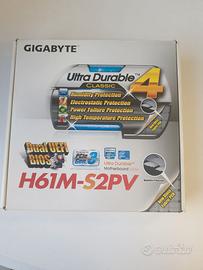 Scheda Madre Gigabyte NUOVA H61M-S2PV completa di