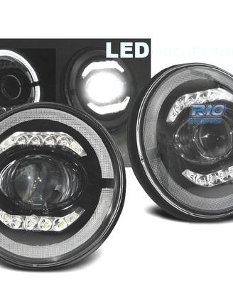 FARI PER JEEP WRANGLER 96-18 ANGEL EYES FULL LED N