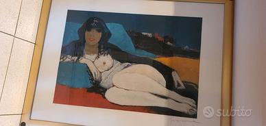 quadro LaModella Odalisca sdraiata Salvatore Fiume