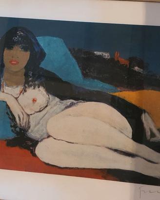 quadro LaModella Odalisca sdraiata Salvatore Fiume