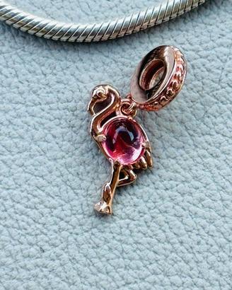 Charm Fenicottero argento compatibile Pandora
